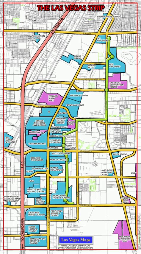 Las Vegas Map of Hotels